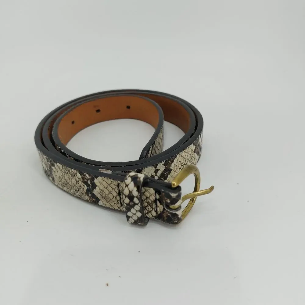 American Eagle Snake Print Size Small Skinny Genuine Leather
